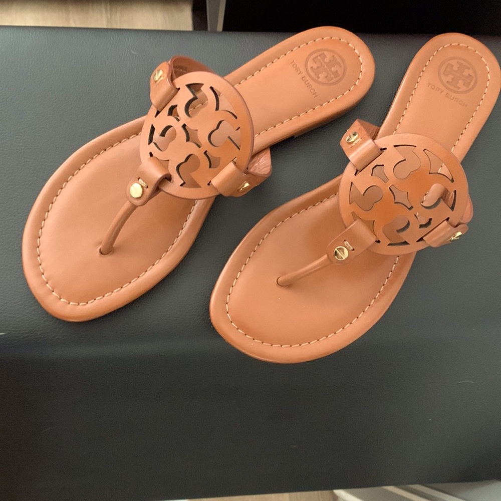 Brand new Tory Burch Miller sandals in the color vintage vachetta